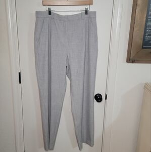 Abercrombie & Fitch Curve Love Gray Quinn Tailored Straight Pants Size 32/14L